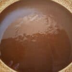 A pan of dark roux for cajun style gumbo.